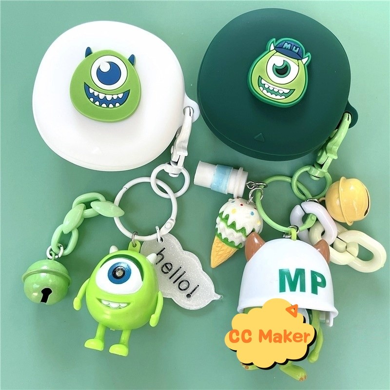 For Anker Soundcore Sleep A30 Case Cute Monsters University Keychain Cartoon Finger Ring Pendant Sil