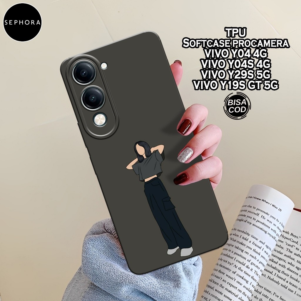 เคส HP VIVO Y04/Y04s/Y29s/Y19s GT - เคสแฟชั่นสตรี - เคส VIVO Y04/Y04s/Y29s/Y19s GT Softcase - เคสกล้