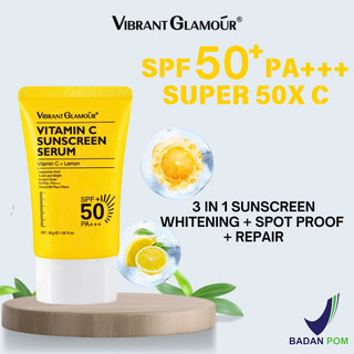 VIBRANT GLAMOUR Sunscreen Vitamin C SPF 50+ PA+++ UVA/UVB Sunblock 50X C 3X