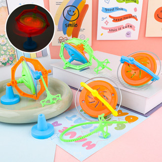 ของเล่นด้านบนส่องสว่างกลดึงไม้บรรทัดหมุนด้านบนของเล่นเพื่อกา…