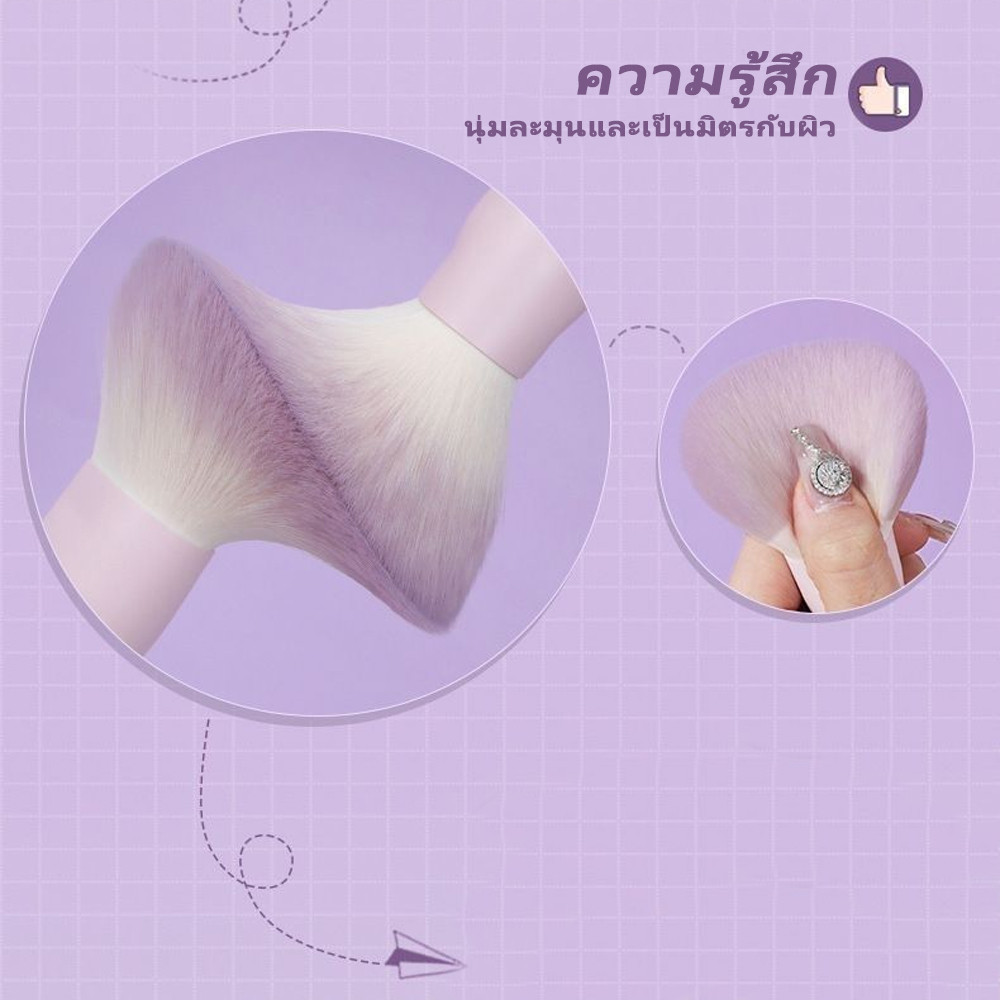 ชุดแปรงแต่งหน้า 10 ชิ้นพร้อมกระเป๋า,ชุดแปรงแต่งหน้ามืออาชีพ,อุปกรณ์แต่งหน้า,แปรงอายแชโดว์บลัชออนแปรงคอนซีลเลอร์แปรงคิ้ว - รูปที่ 6