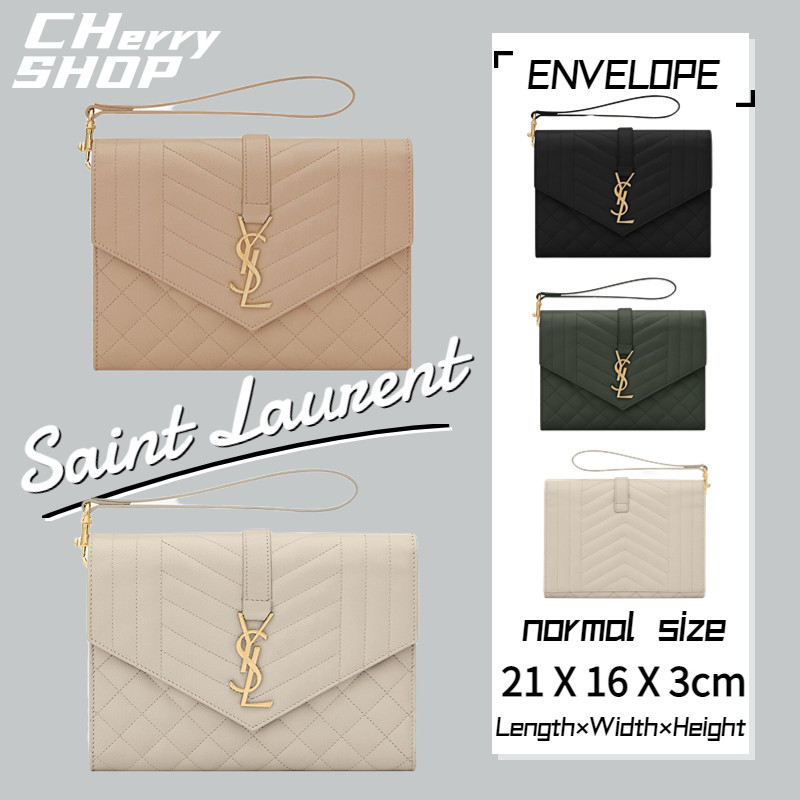 100% authentic Yves Saint Laurent ENVELOPE MIX MATELASSE ysl Women Bags Clutches Wristlets 651030