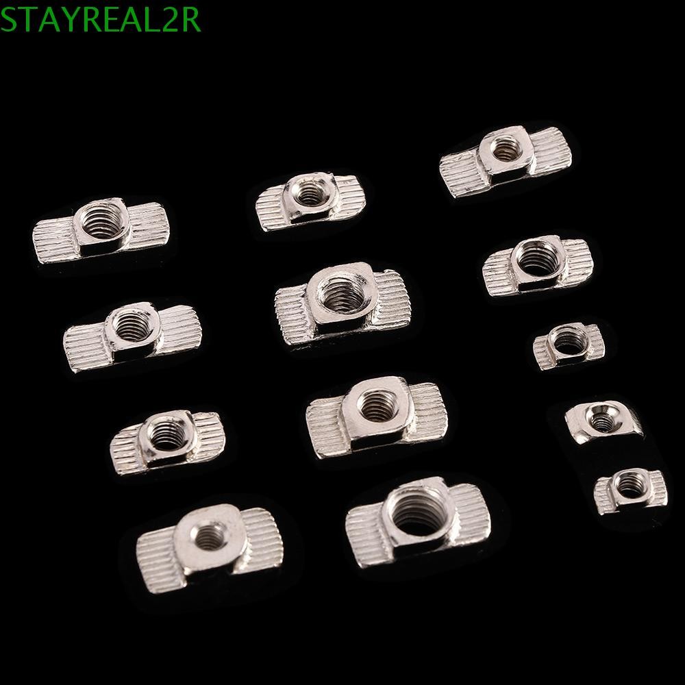 STAYREAL2R ด้าย T Nut T-Slot ปรับปรุงบ้านสําหรับ 2020 3030 4040 4545 Series M3-M8 Multi ขนาดโปรไฟล์อ