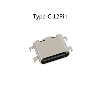 ตูดชาร์จ Type-C USB (12Pin) Mid Mount 0.8mm .ใช้ได้หลายรุ่น #091
