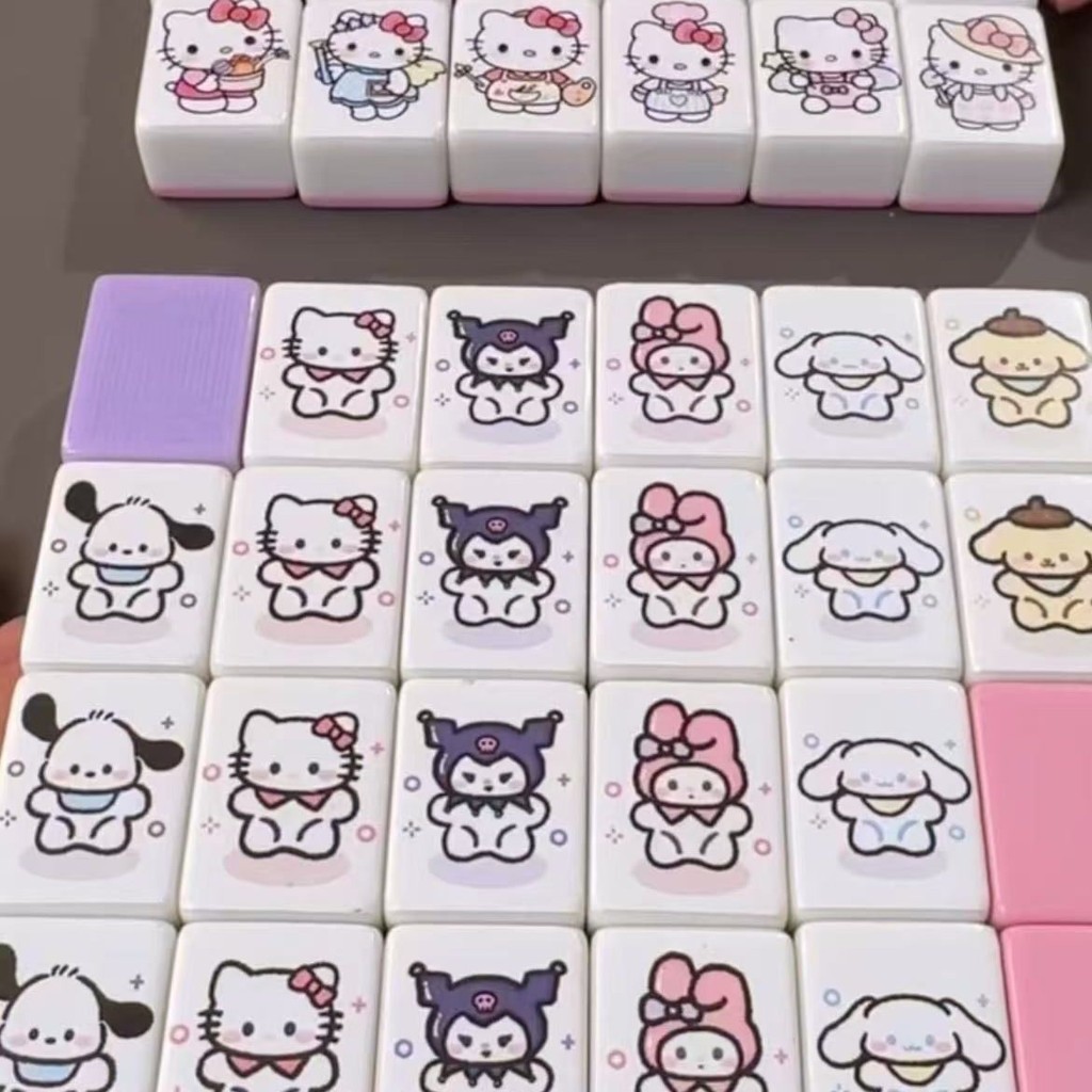 สนุก Sanrio ไพ่นกกระจอก Consumer สนุกสร้างสรรค์ Hello kitty Mahjong Push Push Push ของเล่นเพื่อการศึ