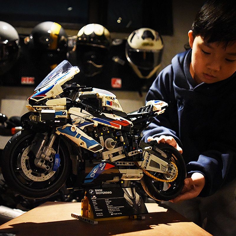 เข้ากันได้กับ Lego BMW M1000RR บล็อกตัวต่อรถจักรยานยนต์รถจักรยานยนต์รุ่น 42130 ความยากสูงเด็กประกอบข