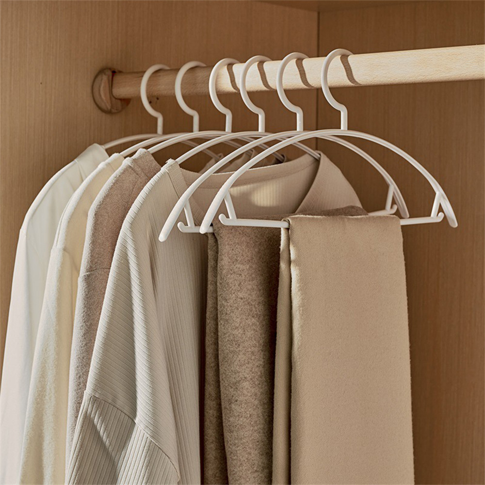 50ชิ้นกันลื่น แห้งและเปียก ไม้แขวนเสื้อทรงครึ่งวงกลมหนา ไร้รอยต่อ อเนกประสงค์ - รูปที่ 3