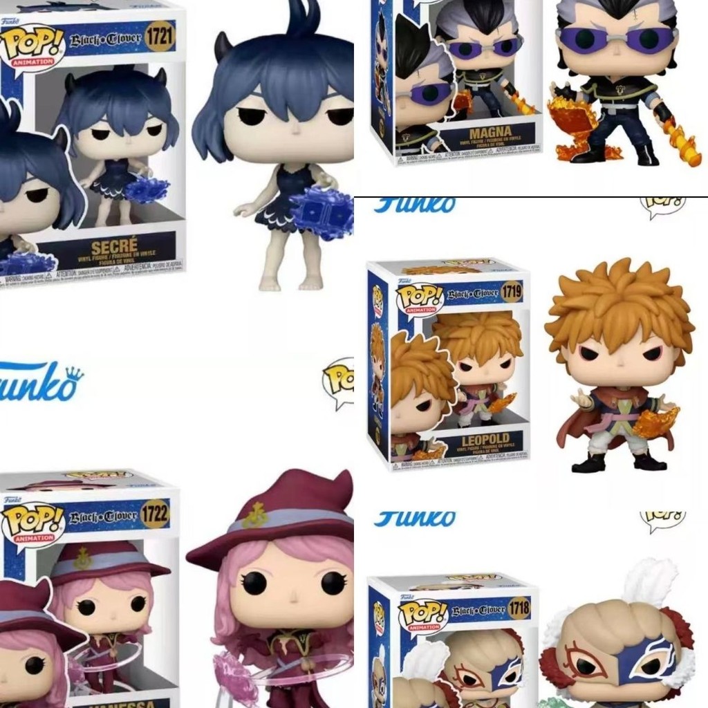 Funko Pop Black Clover รูปชุดแบบคงที่อะนิเมะของสะสม William Leopold magna secre vanessa
