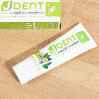 Jula's Herb Jdent 3IN1 Herbal White Toothpaste 70g จุฬา เฮิร์บ ยาสีฟันสมุนไพรสูตรออริจินัล ฟันขาว ลมหายใจสดชื่น.