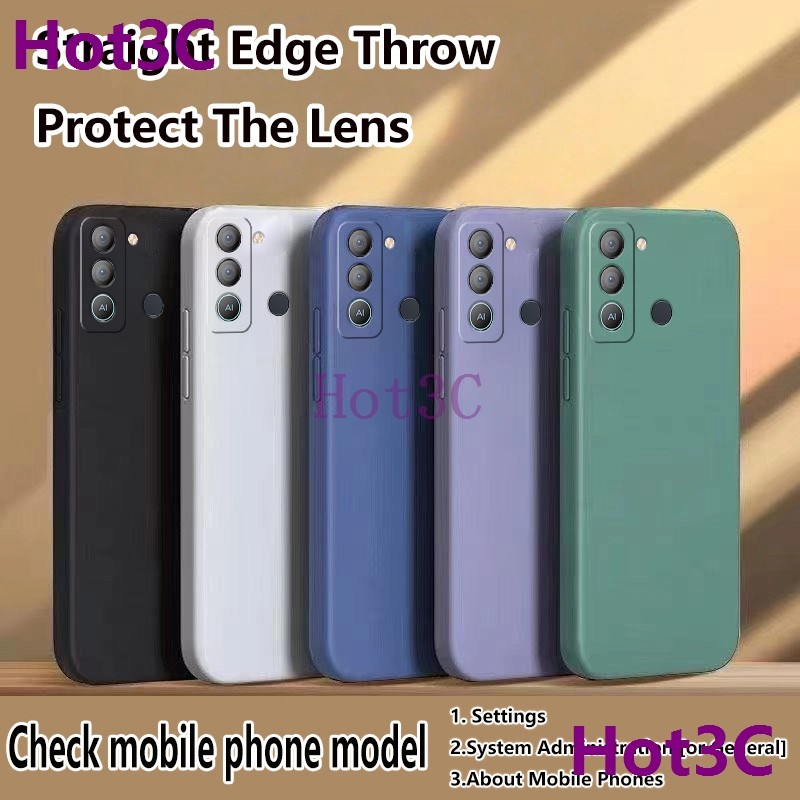 เคส For Infinix Tecno POP 5 Lte / Tecno POP 5 Pro tpu YTCS ซิลิโคนเคสโทรศัพท์สีทึบเรียบง่าย