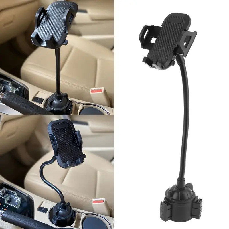 Universal Car Cup Mount ที่วางโทรศัพท์มือถือขาตั้ง Cradle สําหรับ 5/6/7/8 Pus XR XS 3.5-7" สมาร์ทโฟน