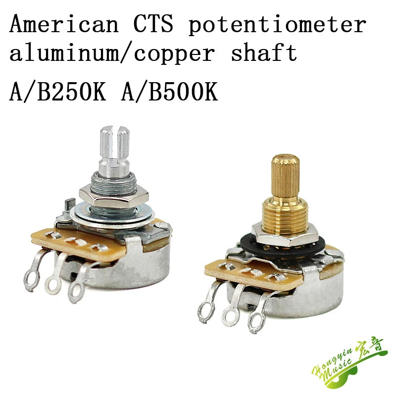นําเข้ากีตาร์ไฟฟ้าเบสแกนทองแดงแกนอลูมิเนียม CTS potentiometer โทนสีอิเล็กทรอนิกส์ 250K/500K อุปกรณ์เ