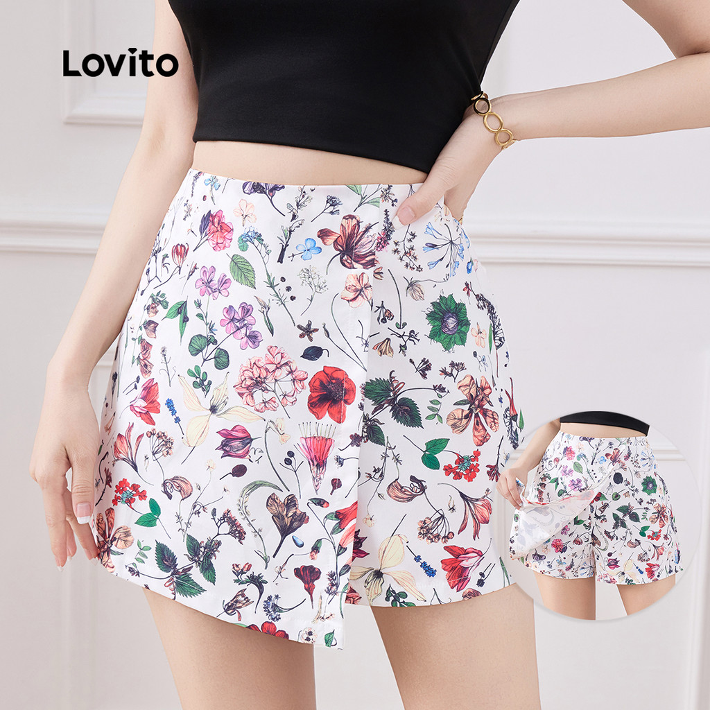 B135-JUN25-B-Plant Print Culottes-STB135PAD477