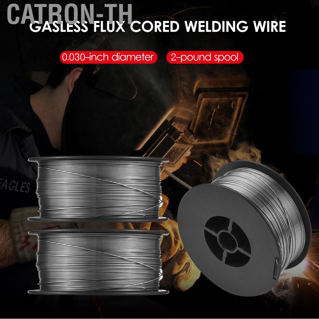 Catron-th 0.03 นิ้ว 6.61Lbs Flux Cored Wire Gasless Welding Spool Self-shielded 0.8 มม.3 กก./6.61Lbs