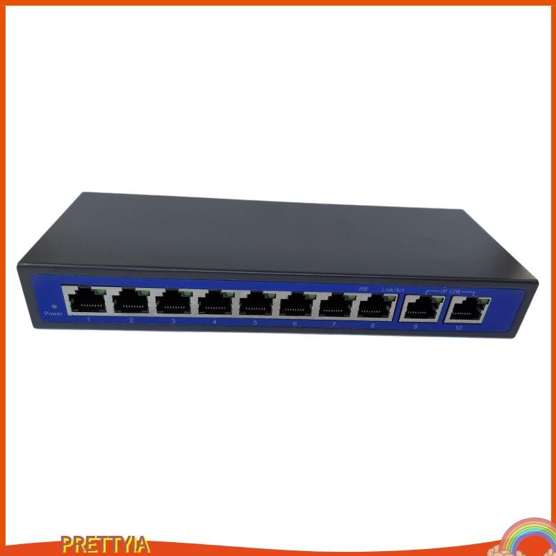 [PrettyiaPH] 9 พอร์ต 10/100Mbps 8 POE Port & 2 Uplink Power Over Ethernet Switch Adapter ใหม่