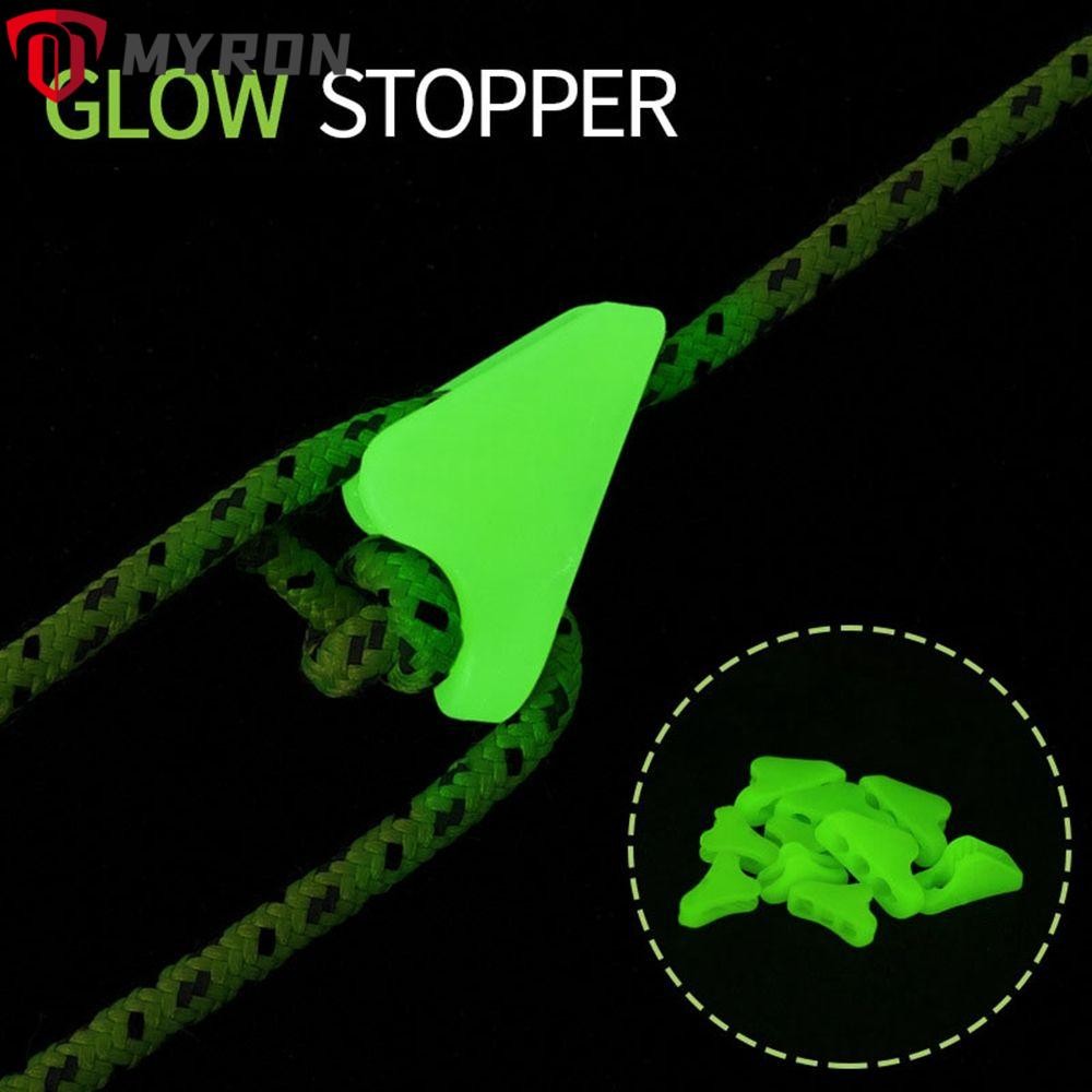 MYRON เชือกปรับ Wigwam กันสาด แบบสามเหลี่ยมเรืองแสง สำหรับเต็นท์และกันสาด