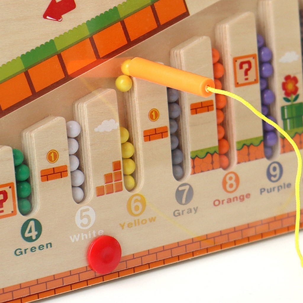 🔥จัดส่งภายใน 8 ชั่วโมง🔥 เกมกระดาน แยกสีลูกปัดแม่เหล็ก ฝึกสมาธิ เสริมการพัฒนาการเด็กไม้แม่เหล็กดูดแยกสี - รูปที่ 6