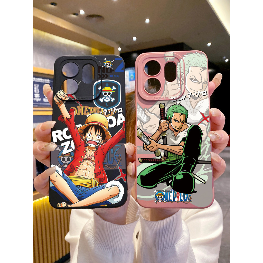 เข้ากันได้กับ iTel S25 Ultra A80 A70 Tecno Camon 40 Pro 4G One PieceLuffy Case TY Cover