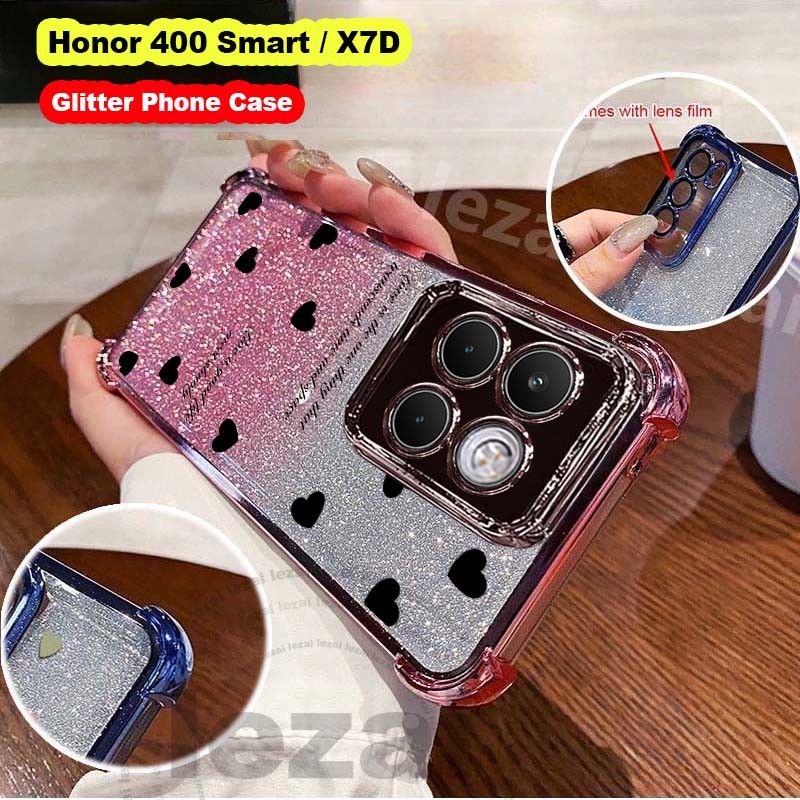 เคสHonor 400 Smart 400Smart 5GเคสHonor X7D X7 Dเคส กรณีนุ่ม Shining กันกระแทก Glitter น่ารักปกหลัง