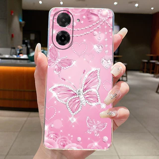 ออกแบบใหม่สําหรับ Redmi A5 POCO C71 กรณีหรูหราแฟชั่นผีเสื้อดอกไม้รูปแบบ Soft TPU ฝาครอบโทรศัพท์สําหรับ Xiaomi POCO C71 Redmi 5 กรณี