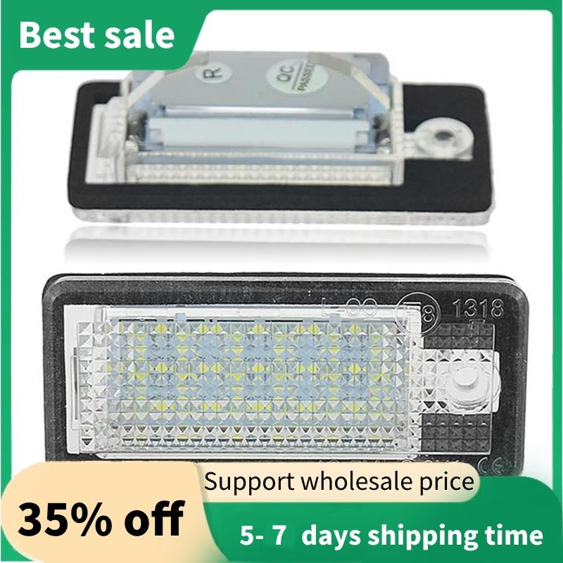 รถ LED จํานวนใบอนุญาตโคมไฟสีขาวสําหรับ A3 S3 8P A4 B6 B7 A5 A6 4F A8 S8 C6 Cabriolet
