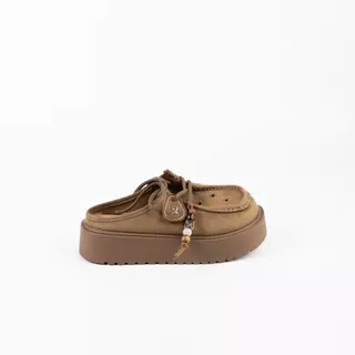 PLAYBOY รุ่น Cloe Wallabee Mules (OV)รองเท้าทรงมิวล์ รหัสST-HS262C154 ดีไซน์ทรงหัวมน สีMocha