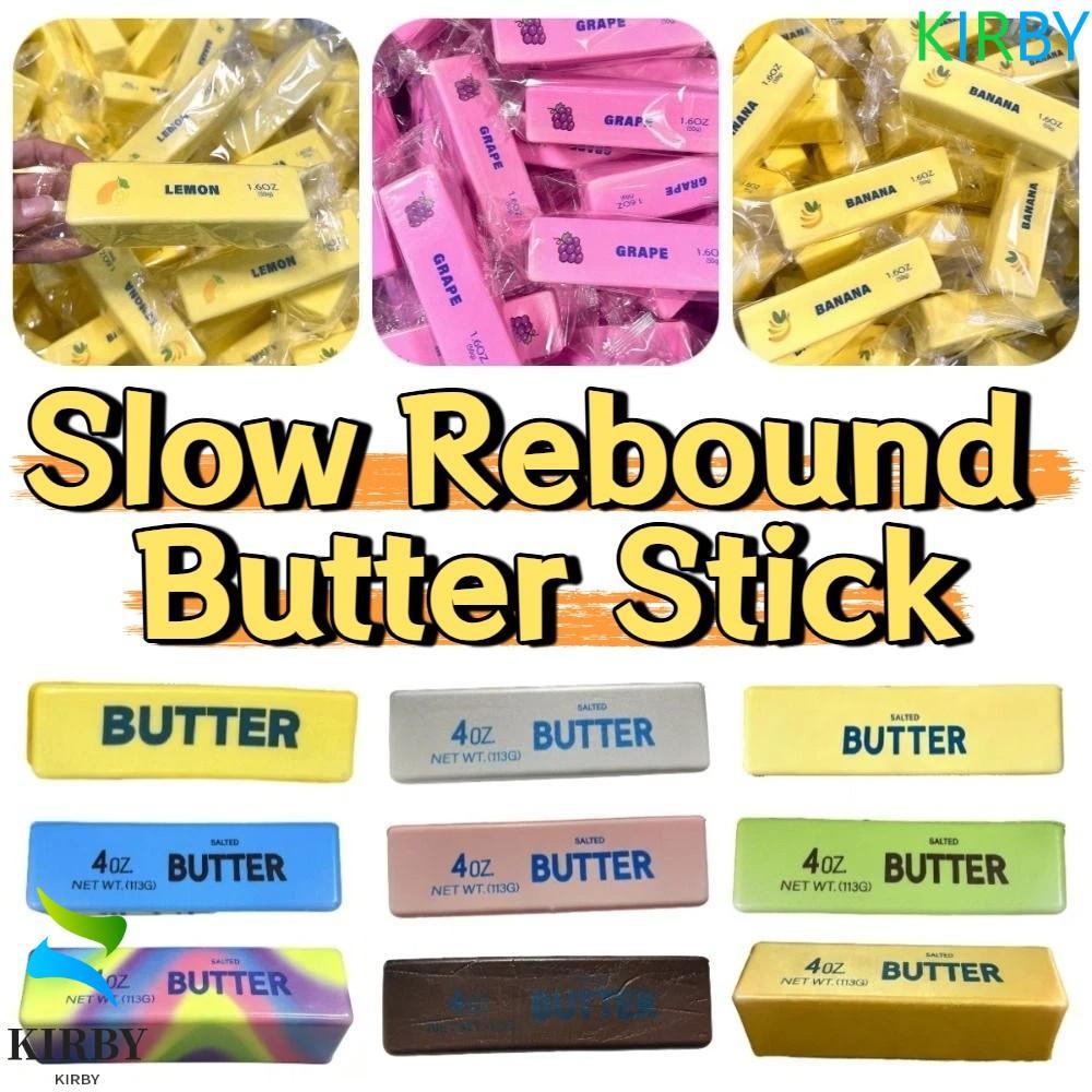 KIRBY ช้า Rebound Butter Stick, Creative Super Soft Butter Stick บีบของเล่น,แบบพกพาสบายความวิตกกังวลบรรเทา Elastic Butter Stick Pinch ความเครียดบรรเทา