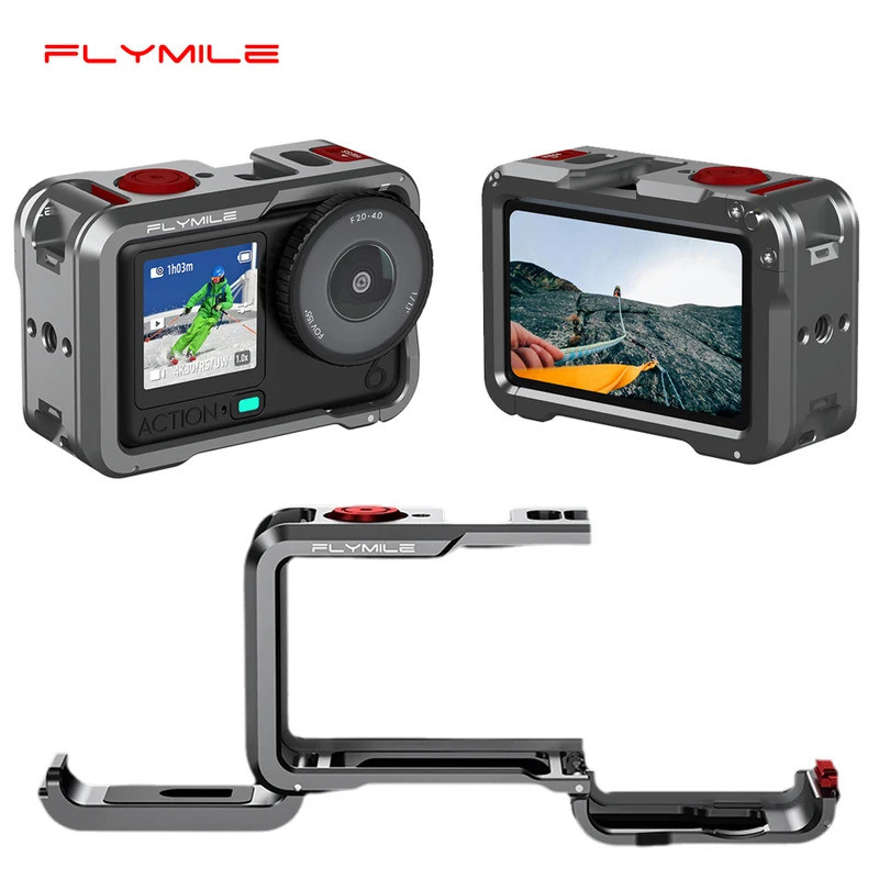สําหรับ Action 6 กรงโลหะป้องกันกรณีอลูมิเนียมอัลลอยด์เย็นรองเท้า Mount Adapter สําหรับ DJI Action 6 Creator อุปกรณ์เสริม