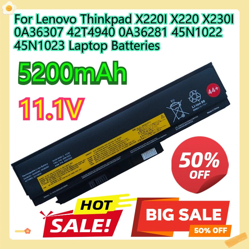 สําหรับ Lenovo Thinkpad X220I X220 X230I 0A36307 42T4940 0A3281 45N1022 45N1023 แบตเตอรี่แล็ปท็อป 11