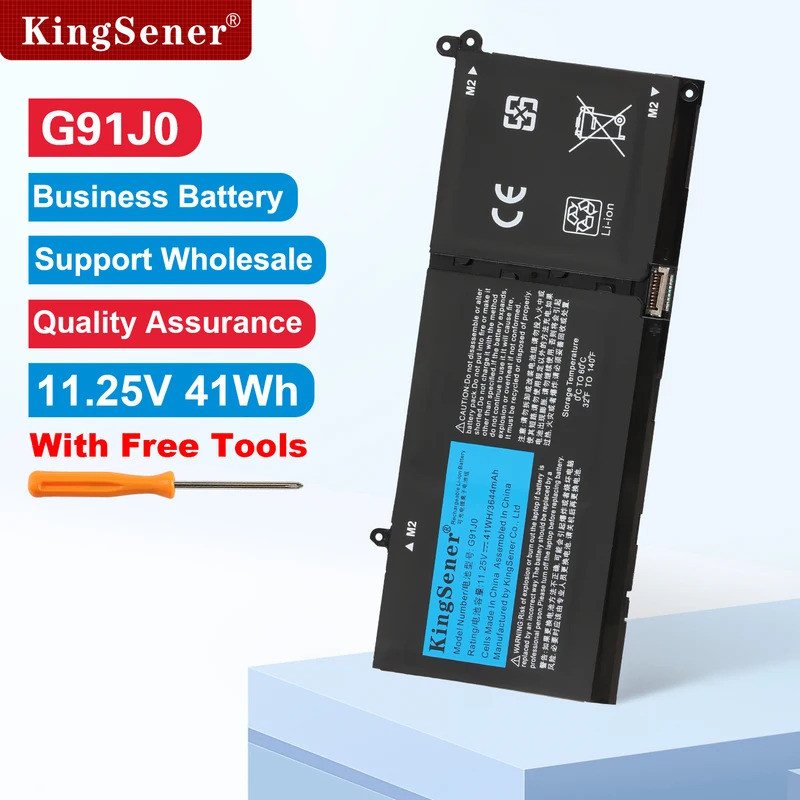 KingSener V6W33 54Wh G91J0 41Wh แบตเตอรี่สําหรับ Dell Inspiron 5510 5515 5310 5415 5418 3510 3511 35