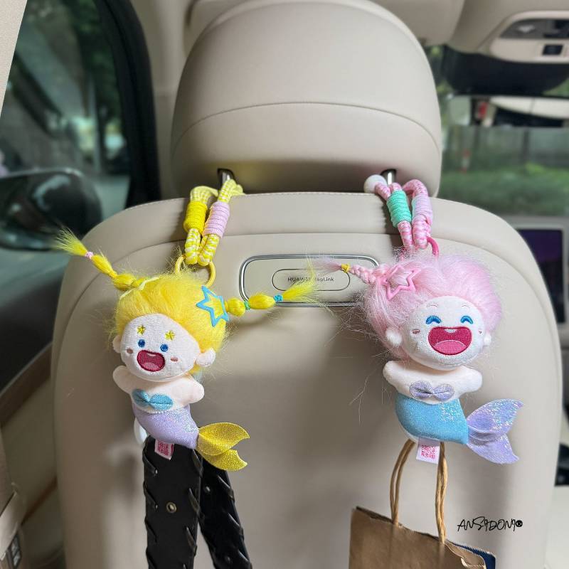 Mermaid Car Hook Creative Car Hook Car Organizer Hook Seat Back Row Storage JzAs