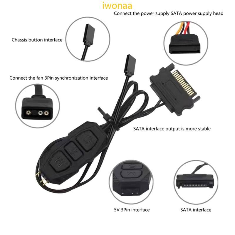 Iwo ARGB Controller 3Pin 5V ARGB Splitter Cable ไฟ LED Pin ARGB Controller