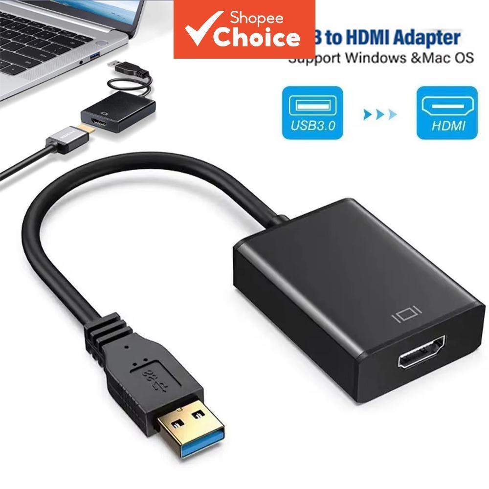 อะแดปเตอร์ USB เป็น HDMI ความละเอียด 1080P การ์ดจอแยกสําหรับพีซี แล็ปท็อป จอ HDTV