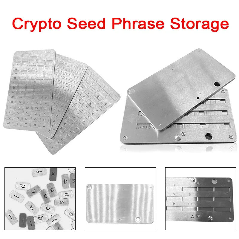 แผ่นกระเป๋าสตางค์ Crypto Cryptocurrency Storage Crypto Wallet for Bitcoin Hardware Cold Backup Mecha
