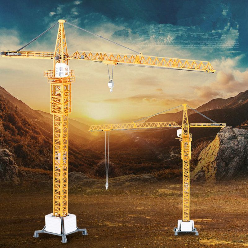 Kaidiwei โลหะผสม 1: 50 จําลอง Tower Crane Tower Crane ขนาดใหญ่ Heavy Crane วิศวกรรมยานพาหนะของเล่นเด