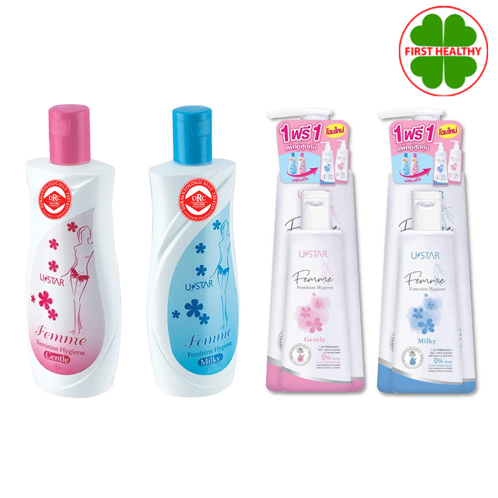 Ustar Femme Feminine Hygiene ยูสตาร์ เฟมมี่ น้ำยาอนามัย ทำความสะอาดจุดซ่อนเร้น (100/200ml)