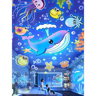 โคมไฟโปรเจคเตอร์ LED แสงสีหมุนได้/ตกแต่งเทศกาล/ใช้ได้ทั้งในบ้านและนอกบ้าน/เหมาะสำหรับงานปาร์ตี้/ไฟส่องสีสดใส/สำหรับทุกวัย