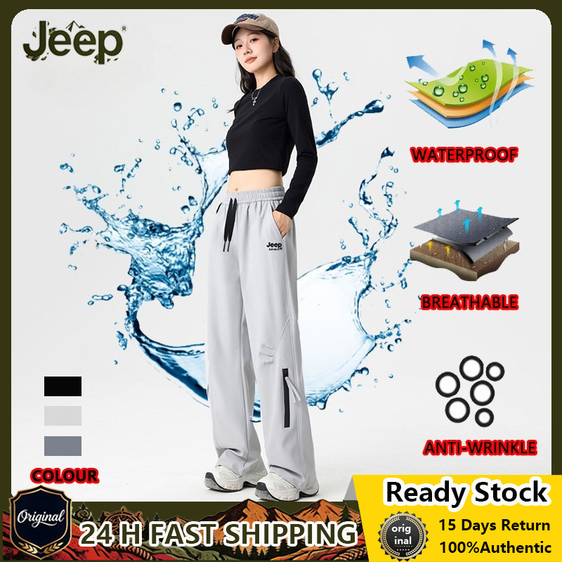 JEEP SPIRIT กางเกงทํางานปีนเขากันน้ําสําหรับผู้หญิงสีเทา