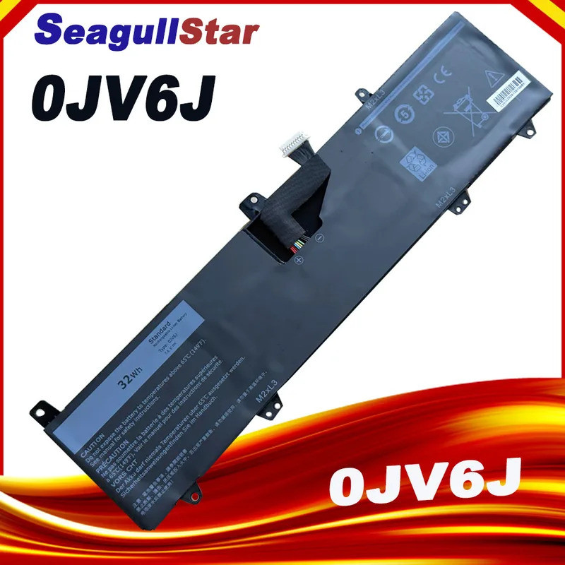 0JV6J แบตเตอรี่แล็ปท็อปสําหรับ Dell Inspiron 11-3000 3162 3164 3168 3179 3180 3185 2-IN-1 OJV6J P24T
