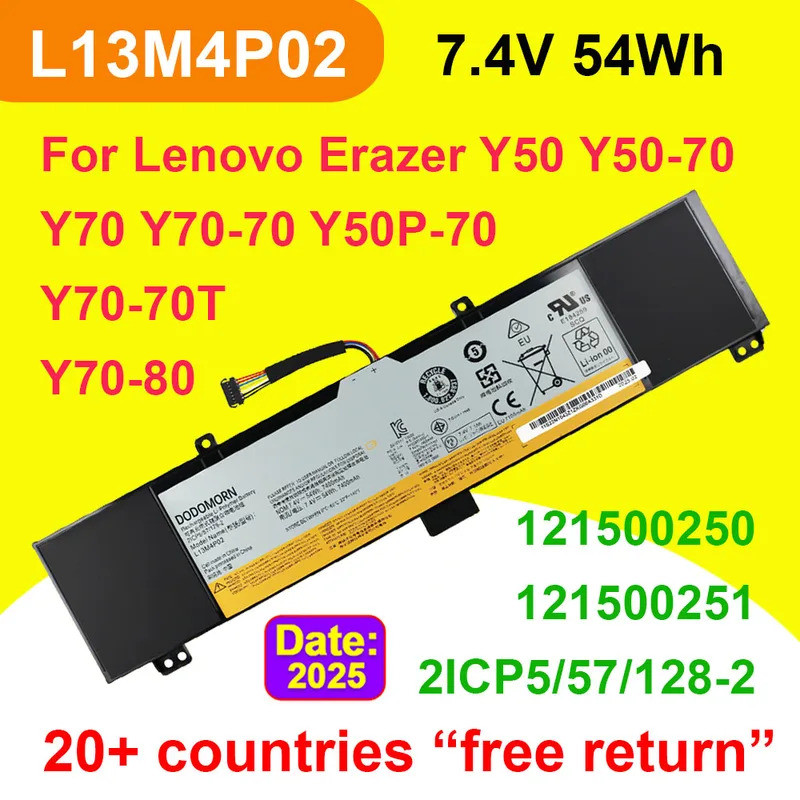 L13M4P02 สําหรับLenovo Erazer Y50 Y50-70 Y50P-70 Y50-80 Y70 Y70-70 Touch Y70-70T Y70-80 Seriesแบตเตอ