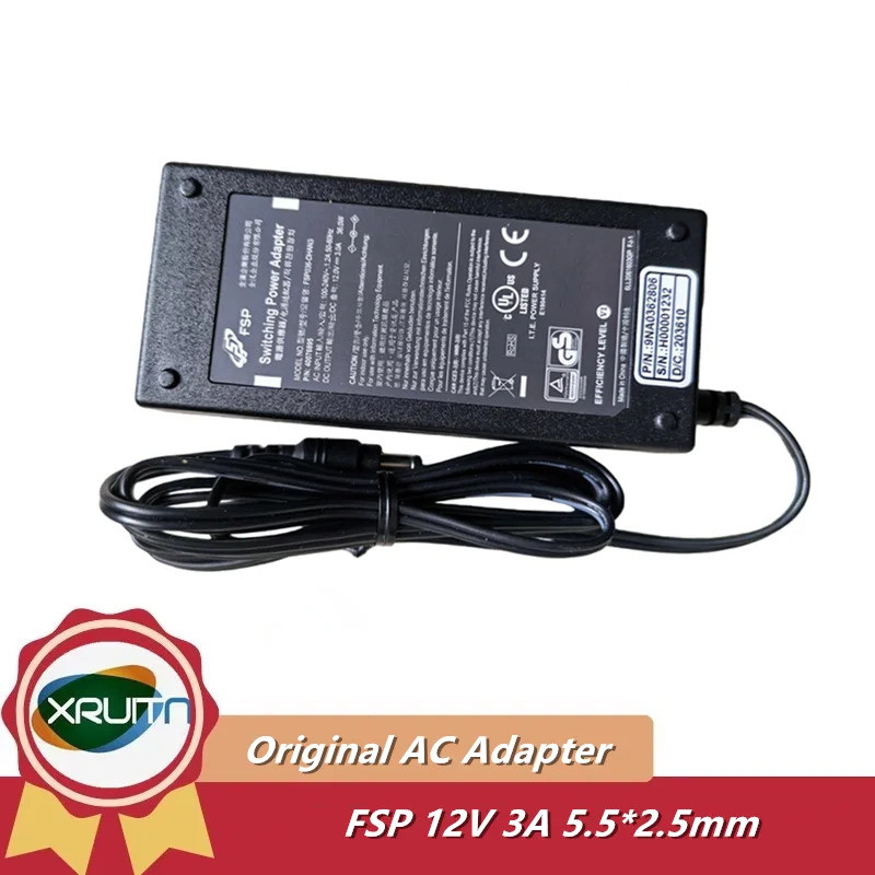 ของแท้ FSP FSP036-DHAN3 12V 3A 36W 5.5*2.5 มม.อะแดปเตอร์ AC Charger แหล่งจ่ายไฟ FSP036RHAN FSP036-RH