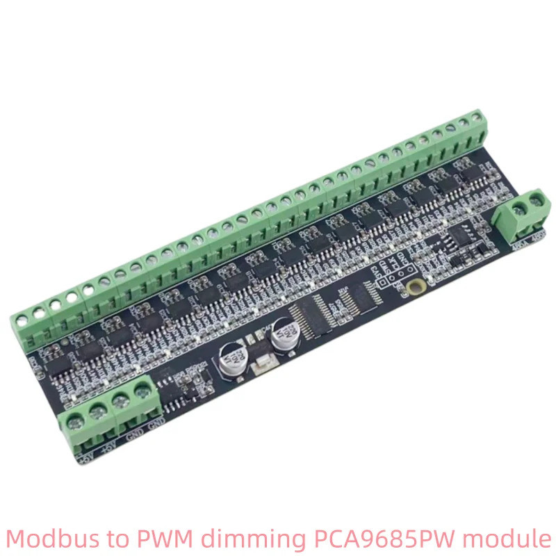 Modbus ถึง PWM dimming PCA9685PW โมดูล 16 ช่อง PWM RS485 การสื่อสาร 16 ช่อง servo DC5V H