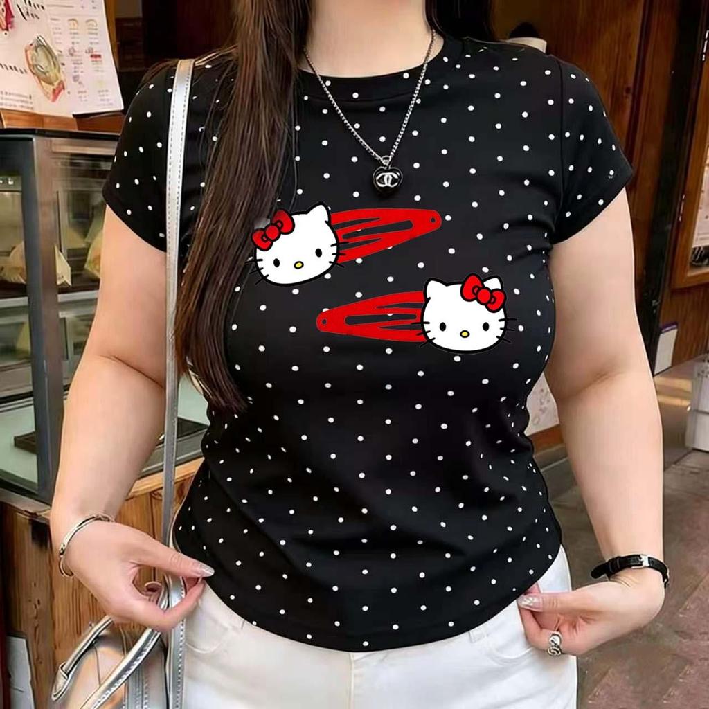 M~4XLขอบเสื้อผู้หญิงตอนหน้าอก U เสื้อสาวอวบพรางหุ่น รุ่นล่าสุดเสื้อยืดผู้หญิง มีหลายสีให้เลือก มีหลายไซซ์ให้เลือกเสื้อยื