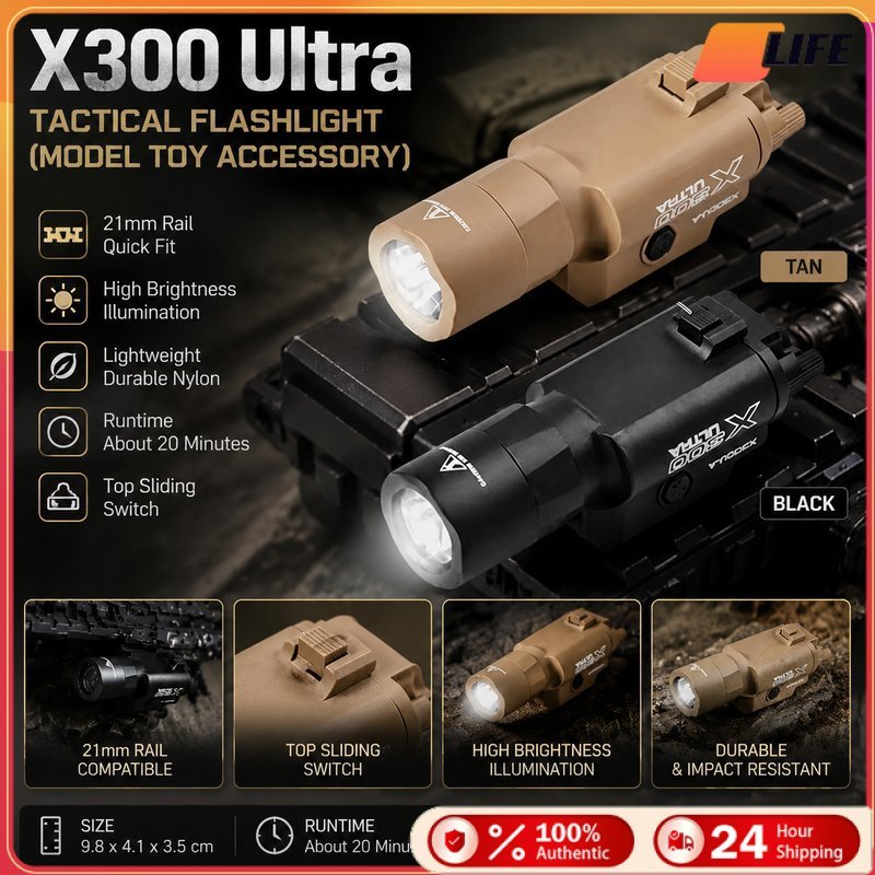 เก็บปลายทาง！ไฟฉายแรงสูง LED สว่างมาก Led x300u แข็งแรง ทนทาน ขนาดพกพา
