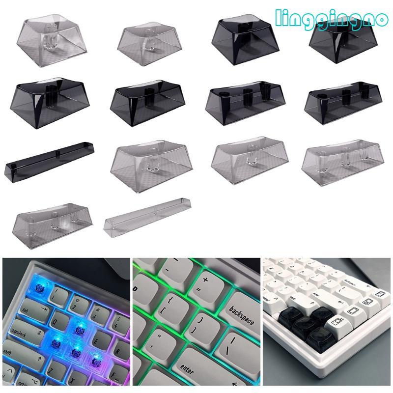RR 1 75u XDA Blank Keycaps เกมคริสตัลโปร่งใส Keycaps สําหรับคีย์บอร์ดแบบกลไก