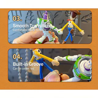 พวงกุญแจมือ Disney Toy Story, Woody Buzz Lightyear JessieLotso Collectible Pend