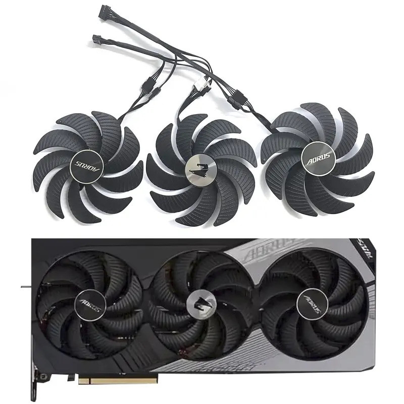 * original 100 มม.PLD10020B12H DC12V 0.65A 6PIN พัดลมกราฟิกสําหรับ GIGABYTE AORUS GeForce RTX 4090 R