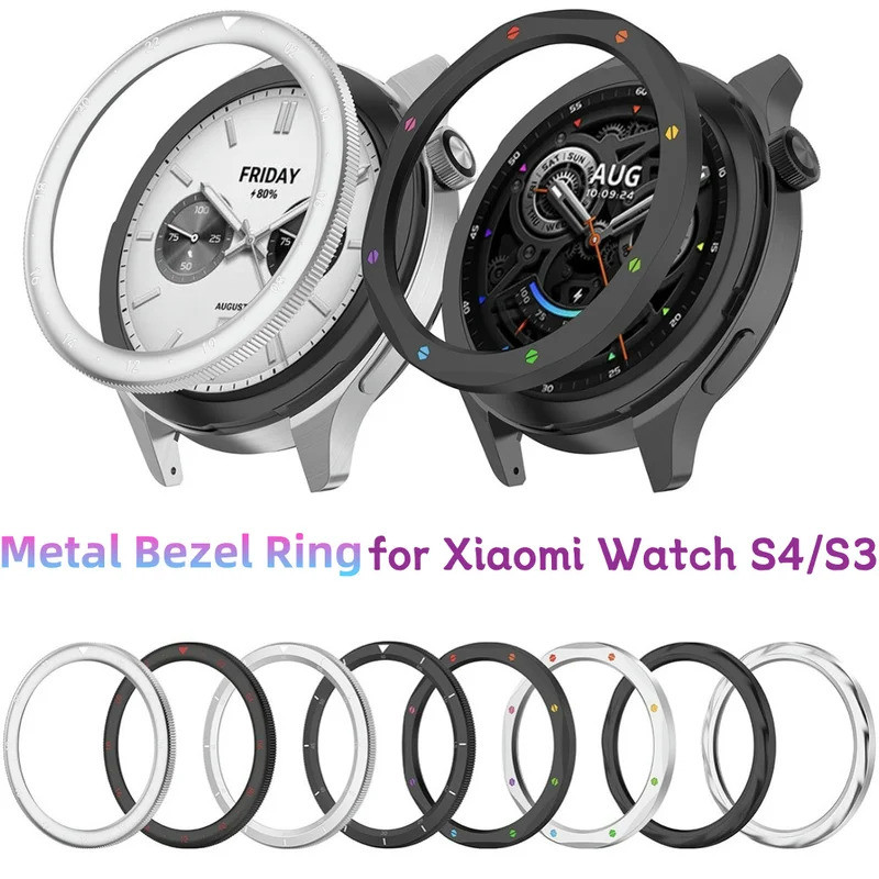 โลหะ BEZEL แหวนนาฬิกา BEZEL Shell ฟิล์มกระจกนิรภัยโลหะ BEZEL เปลี่ยนฝาครอบแหวนสําหรับ Xiaomi นาฬิกา 