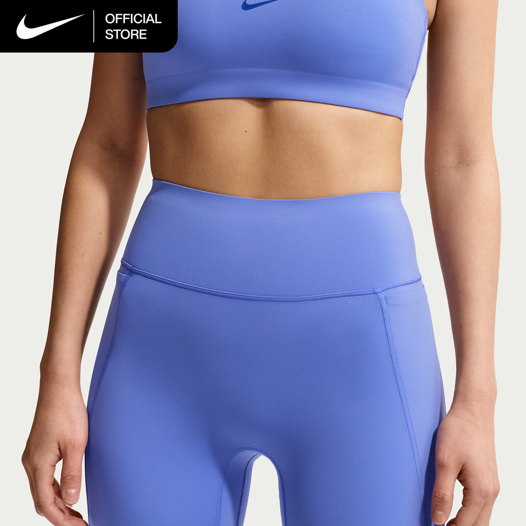 Nike Women's Universa High-Waisted 5" Biker with No Front Seam Shorts - Sapphire [HQ6833-570]