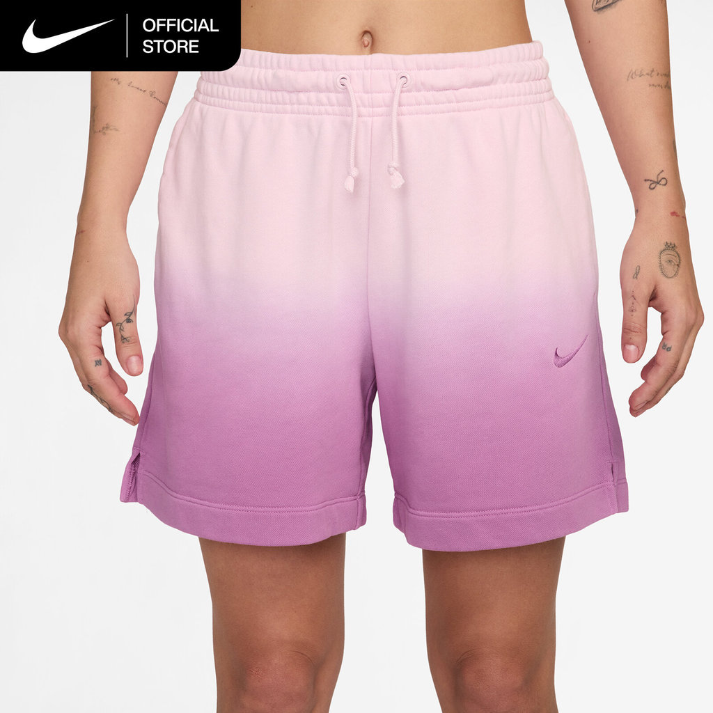 Nike Women's Sportswear Phoenix Fleece Mid-Rise Shorts - Pink Foam [IF7371-663]